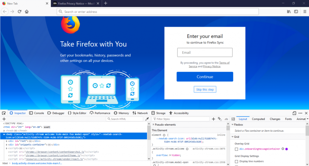 Cara mudah debugging website menggunakan Firefox Developer Tools 1